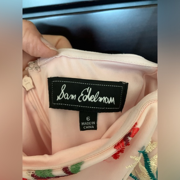 Sam Edelman Bouquet Floral Embroidered Strapless Sheath Dress - Picture 8 of 9